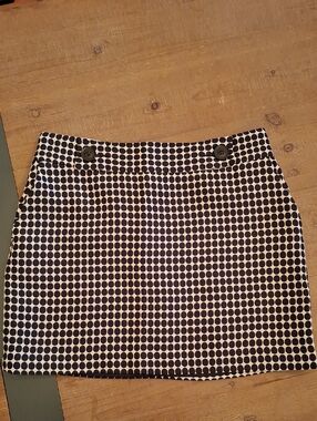 Jacob Women's Black & White Mod Polka Dot Mini Skirt with Pockets (Size US 6)